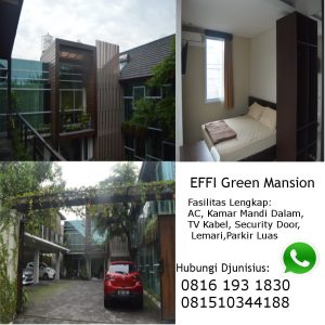 Kost Putri Eksklusif dekat UGM di Jogja Effi Green Mansion