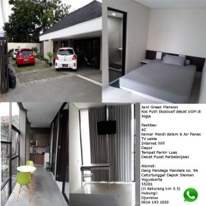 Kost Mahasiswi Eksklusif dekat UGM di Jogja
