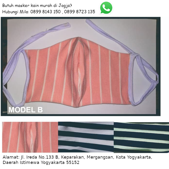 Jual Masker Kain Murah di Jogja Model B